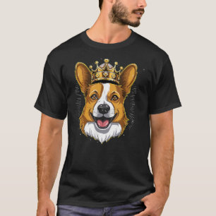 King American Corgi Crown Dog T-Shirt
