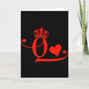 King &amp; Queen Of Hearts Matching Couple Saint V Card