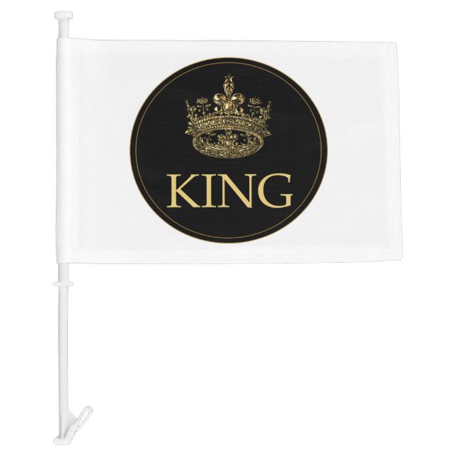 King and Crown Royal Emblem Car Flag (Front)