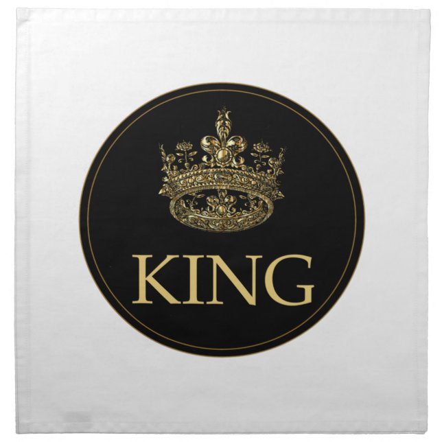 King and Crown Royal Emblem Cloth Napkin (Front)