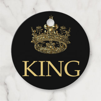 King and Crown Royal Emblem Favor Tags