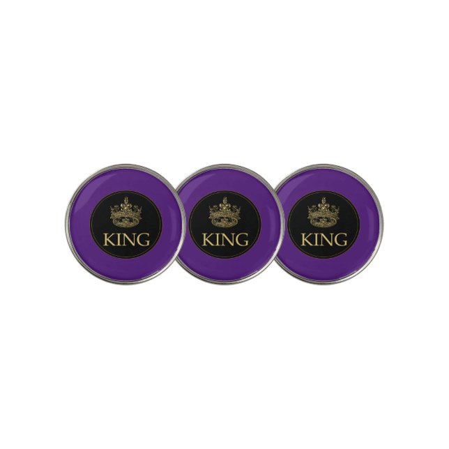 King and Crown Royal Emblem Golf Ball Marker (3 Up)