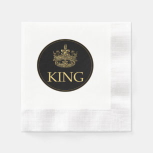 King and Crown Royal Emblem Napkins