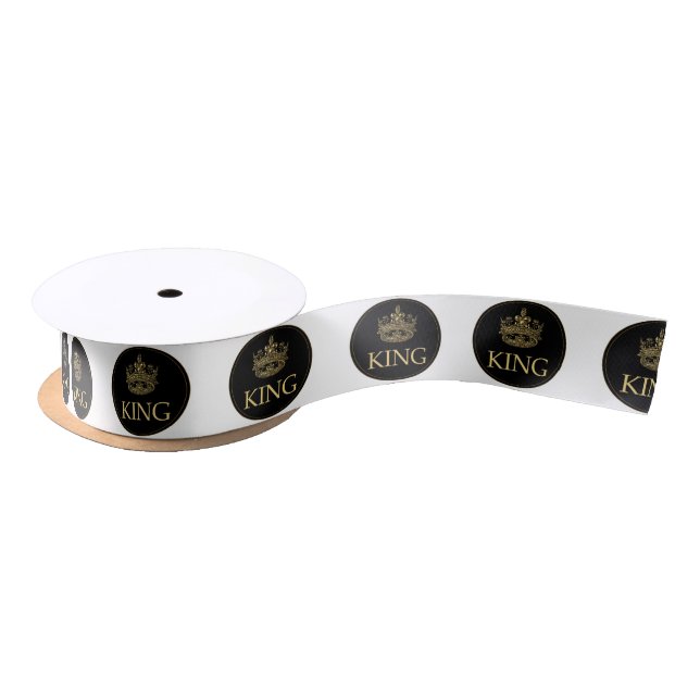 King and Crown Royal Emblem Satin Ribbon (Spool)
