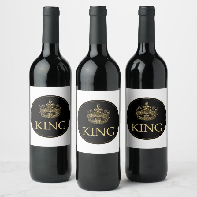King and Crown Royal Emblem Wine Label (Bottles)