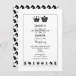 King And Queen Chess Board Game Wedding Invitation