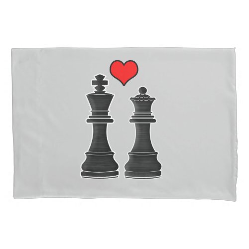 King and Queen Chess Pieces Love Pillowcase
