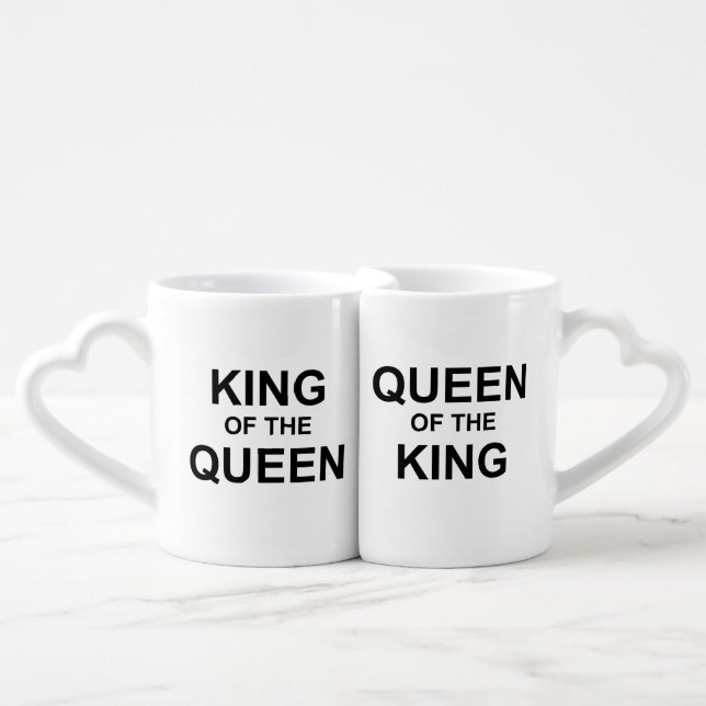 KING AND QUEEN COFFEE MUG SET (Front Nesting)
