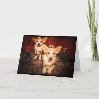 King And Queen Corgi Anniversary Card by BumblesandDawgins at Zazzle
