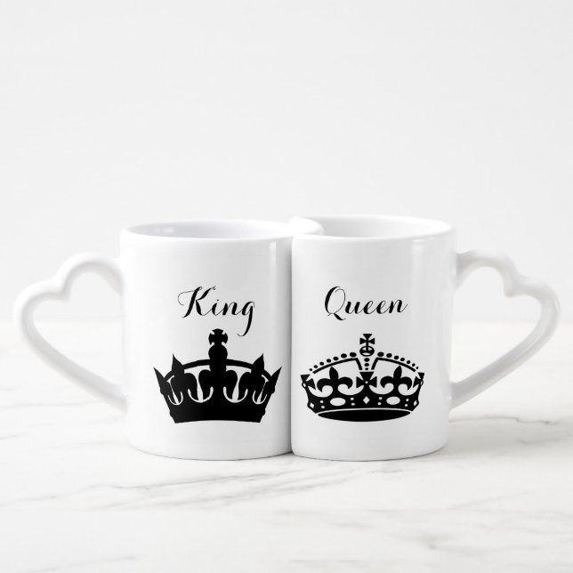King and Queen Couples Mug Set (Front Nesting)