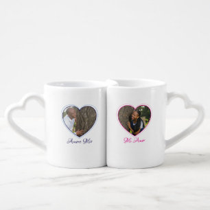 King and Queen Custom Couples Photo Coffee Mug Set