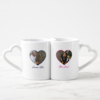 King and Queen Custom Couples Photo Coffee Mug Set