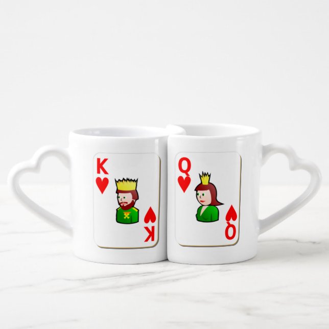 King and Queen Lovers' Mug Set (Front Nesting)