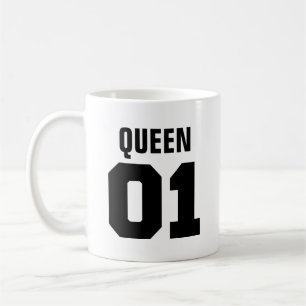 King and Queen Modern Typography Coffee Mug
