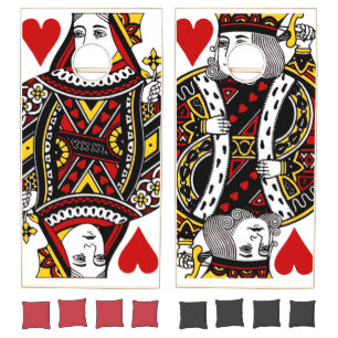 King and Queen of hearts Cornhole Set
