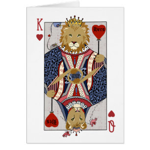 King and Queen of Hearts Lions - Blue Cards