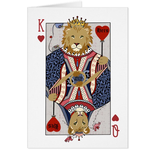 King and Queen of Hearts Lions - Blue Cards (Front)