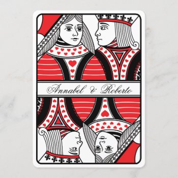 King And Queen Of Hearts Playing Card Wedding by Truly_Uniquely at Zazzle