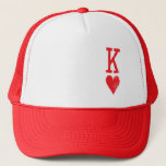King And Queen Of Hearts Playing Cards Couples Trucker Hat at Zazzle