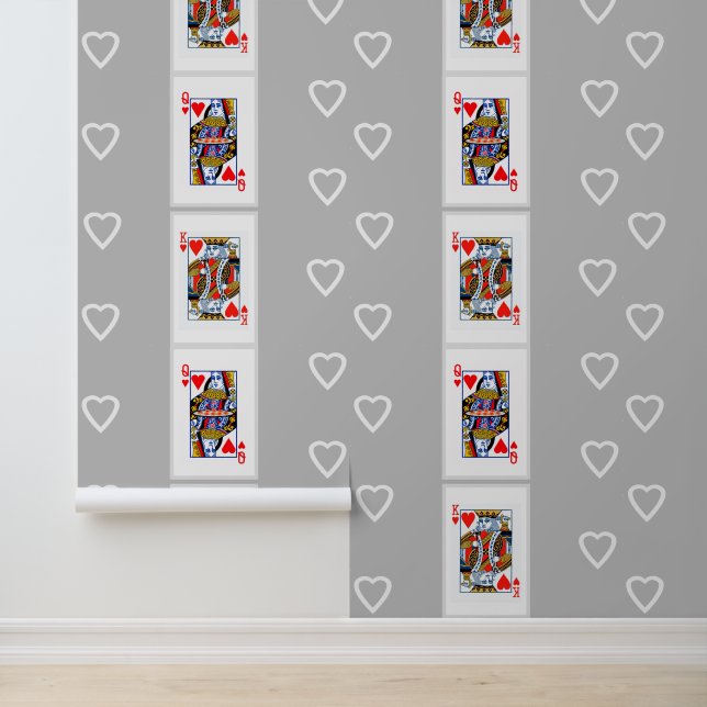 King and Queen of Hearts playing cards Wallpaper (Application)