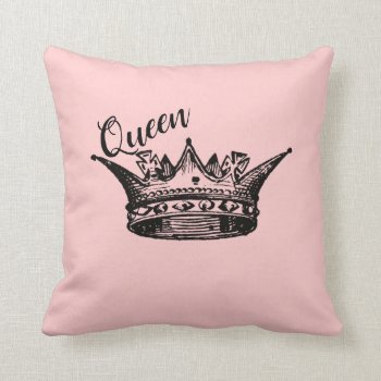 King And Queen Reversible Crown Throw Pillow by camcguire at Zazzle