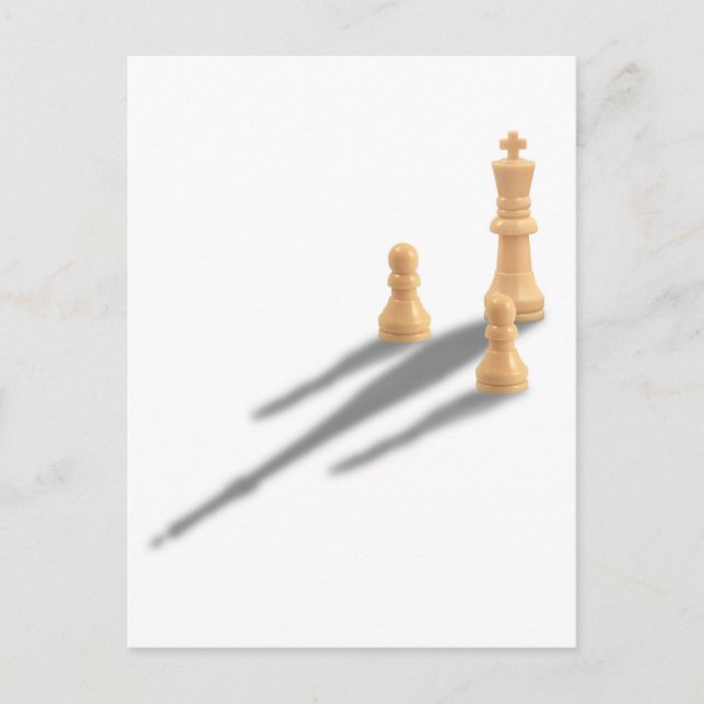 King and two Pawns Postcard (Front)