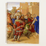 King Arthur and Knights of the Round Table Planner<br><div class="desc">Planner featuring William Dyce’s drawing Piety: The Knights of the Round Table about to Depart in Quest of Holy Grail (1849). King Arthur stands in the middle of a scene depicting his knights preparing to leave. Lancelot kisses Guinevere’s hand. A perfect gift for Arthuriana enthusiasts and Scottish art collectors!</div>