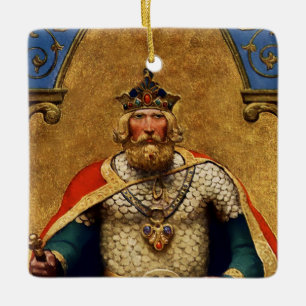 “King Arthur” by NC Wyeth Ceramic Ornament