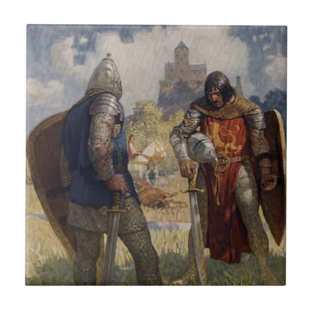 King Arthur & Castle Ceramic Tile (Front)