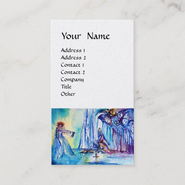 KING ARTHUR ,LADY OF THE LAKE AND EXCALI platinum Business Card (Front)