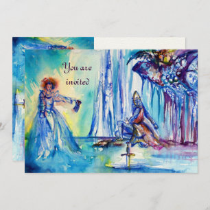 KING ARTHUR ,LADY OF THE LAKE AND EXCALIBUR felt Invitation
