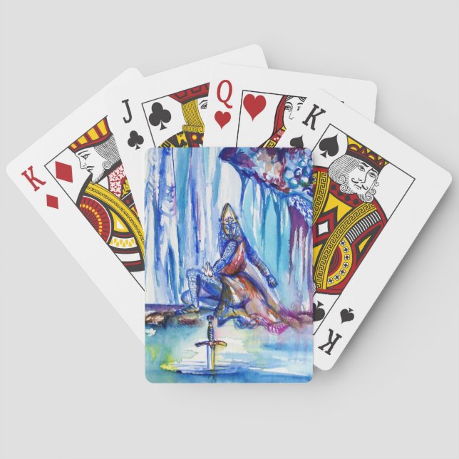 KING ARTHUR ,LADY OF THE LAKE AND EXCALIBUR POKER CARDS (Back)