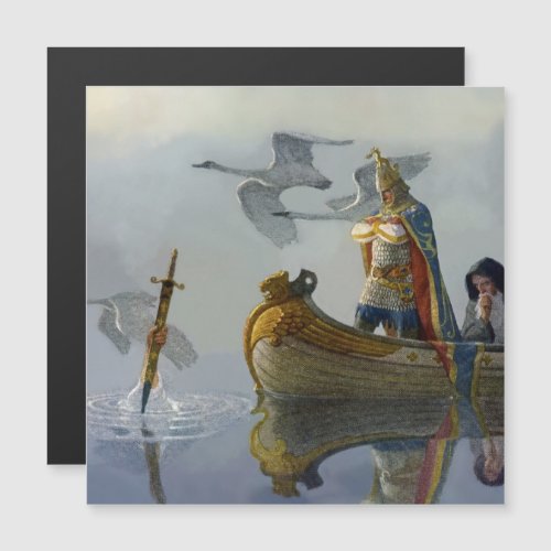 King Arthur Takes the Sword by NC Wyeth Magnetic Invitation
