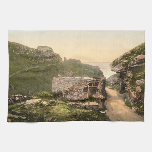 King Arthurs Castle I Tintagel Cornwall Kitchen Towel