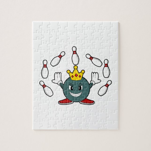 King at Bowling with Bowling pin Jigsaw Puzzle (Vertical)