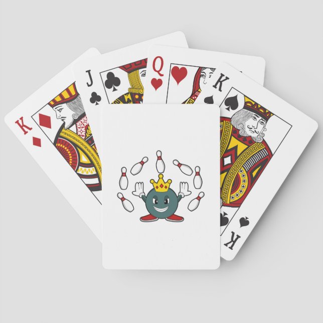 King at Bowling with Bowling pin Poker Cards (Back)