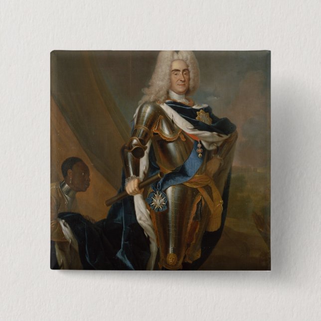 King Augustus II of Poland, before 1730 Pinback Button (Front)