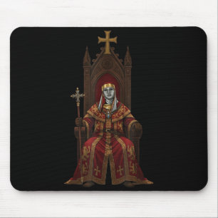 King Baldwin Iv Floral Mask Medieval Art Crusader  Mouse Pad