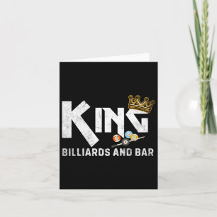 King Billiards And R Vintage Pool Player Funny Bil Card