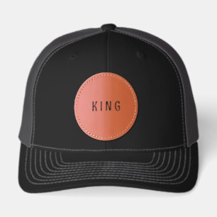 KING Black Outfits Men Cool-Cap Comfort Look Wear Leather Patch Hat