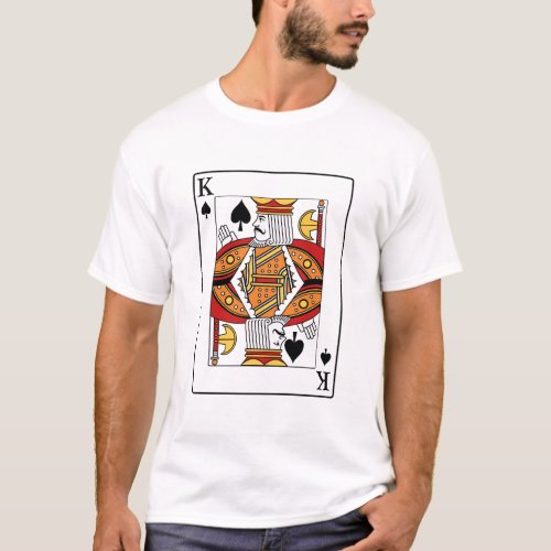 King Blackjack Cards Poker 21 Q best quality T_Shirt