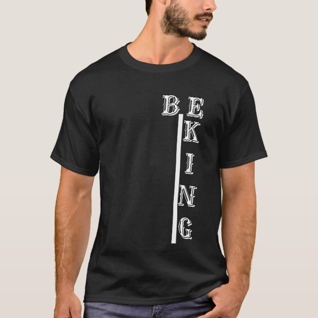 KING - Bold Royal Crown Line Black T-Shirt (Front)
