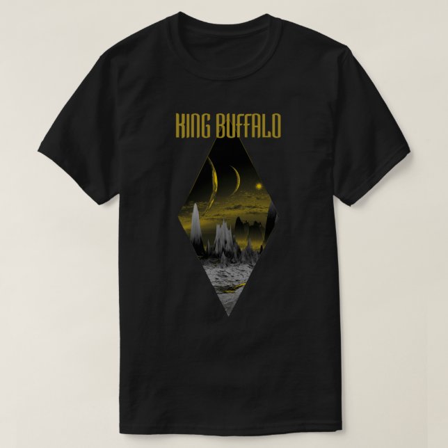 King Buffalo, black yellow, sun, mountains Classic T-Shirt (Design Front)