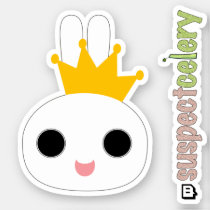 King Bunny / Queen Bunny Emote SuspectCelery™ Logo Sticker