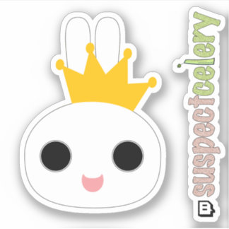 King Bunny / Queen Bunny Emote SuspectCelery™ Logo Sticker