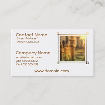 King Business Card by ChessStrategies at Zazzle