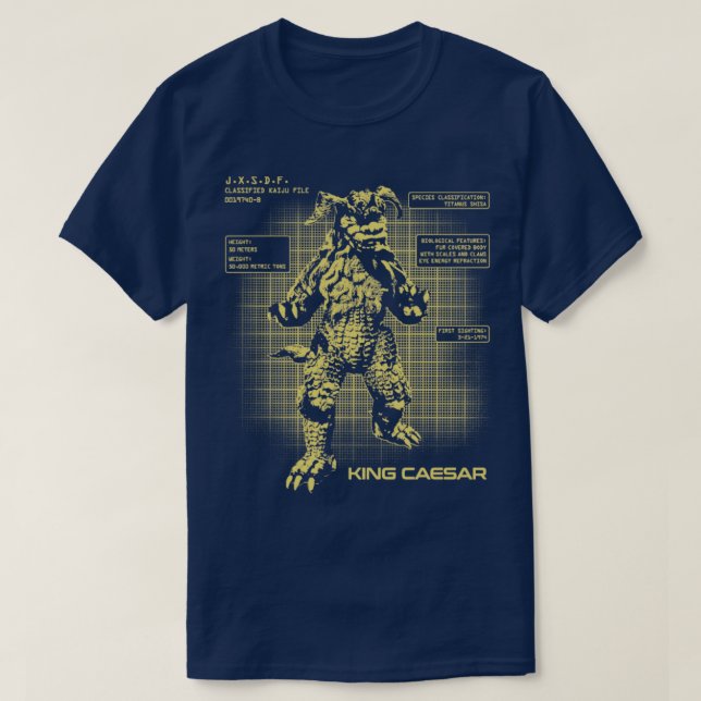 KING CAESAR KAIJU FILES T-Shirt (Design Front)