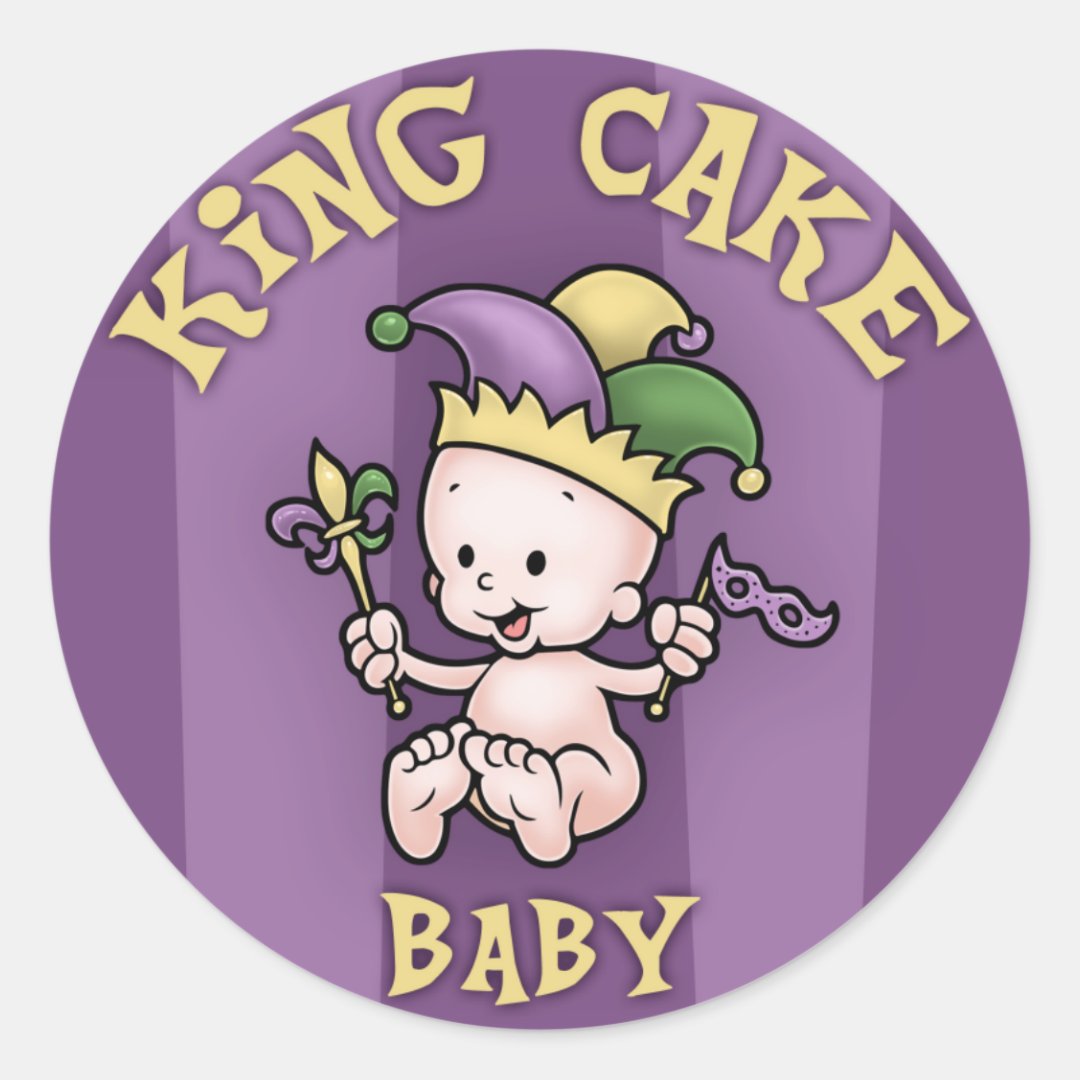 King Cake Baby Classic Round Sticker Zazzle