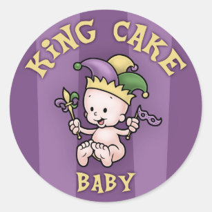 King Cake Baby Classic Round Sticker
