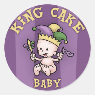 King Cake Baby Classic Round Sticker